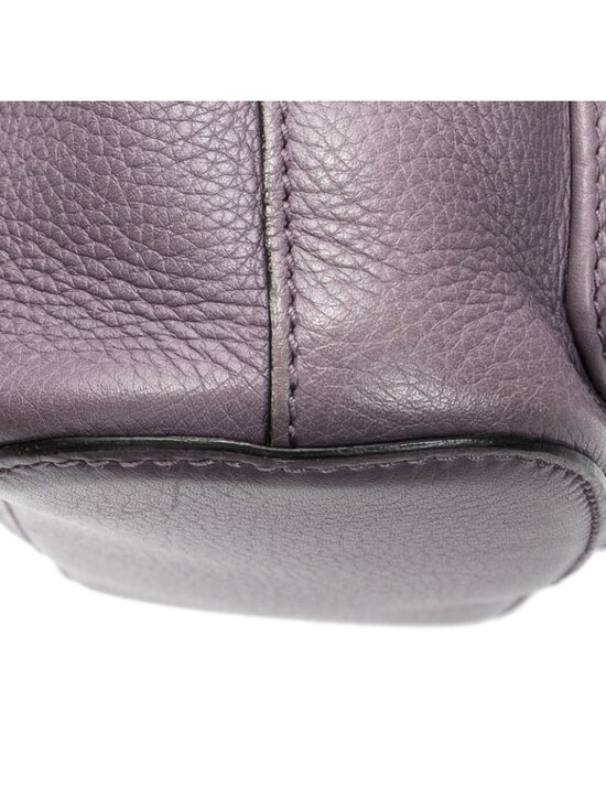 Gucci Bamboo Backpack Tassel Purple Calfskin Leather